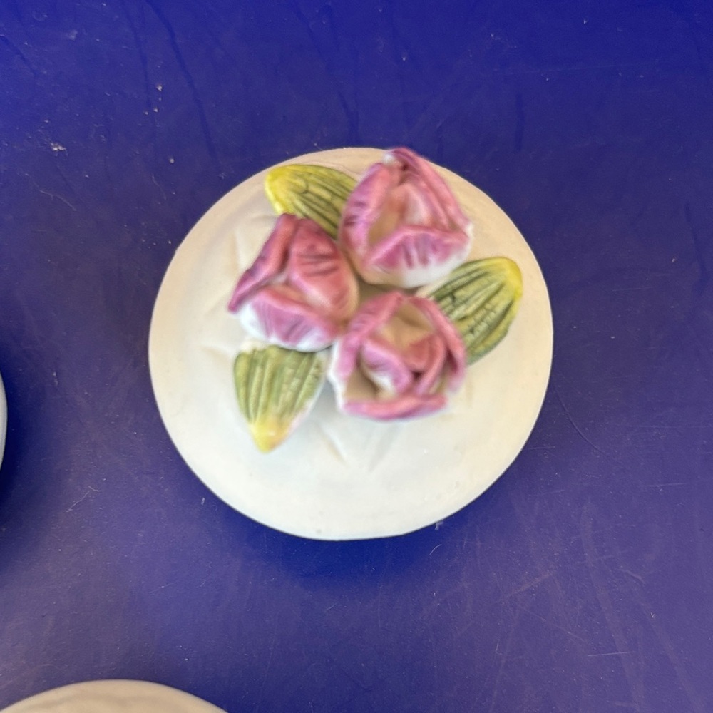 Floral Ceramic Trinket Boxes Set - Picture 5 of 9